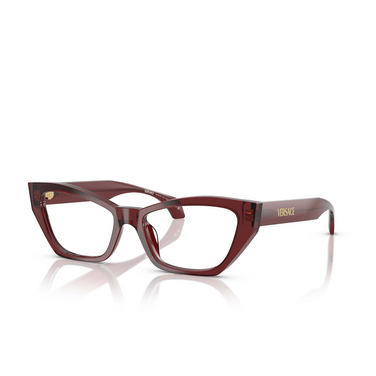 Versace VE3373U Eyeglasses 5512 transparent bordeaux - three-quarters view
