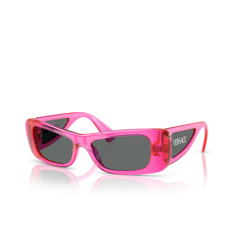 Lunettes de soleil Versace VE4481 543487 fuchsia fluo transparent - 2/4