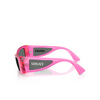 Lunettes de soleil Versace VE4481 543487 fuchsia fluo transparent - Vignette du produit 3/4