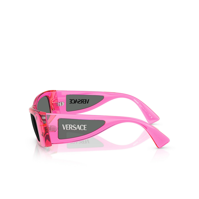 Lunettes de soleil Versace VE4481 543487 fuchsia fluo transparent - 3/4