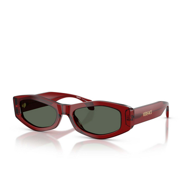 Lunettes de soleil Versace VE4487 551271 transparent bordeaux - Vue trois quarts