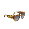 Lunettes de soleil Victoria Beckham VB679S 224 striped tobacco - Vignette du produit 2/3