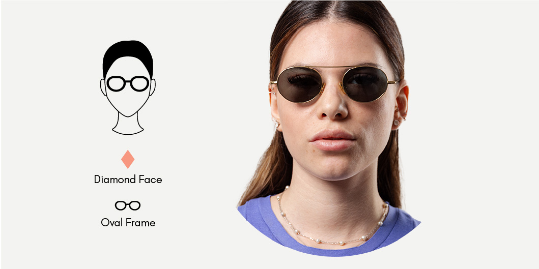 oval sunglasses for diamond face