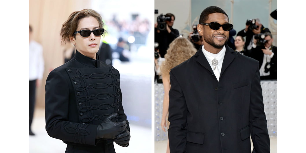 2023 Met Gala outfits from Jackson Wang and Usher, with Gentle Monster sunglasses.