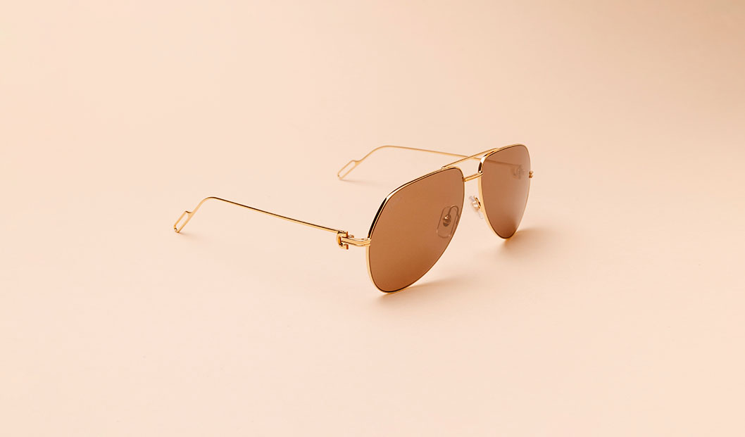 Shop Cartier aviator sunglasses