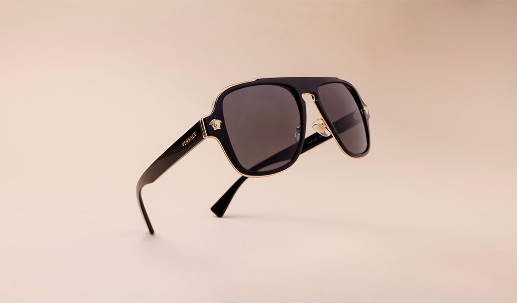 Shop Versace aviator sunglasses