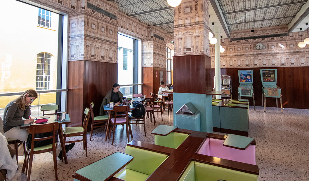 Wes Anderson redesigned Bar Luce, the café at Fondazione Prada.