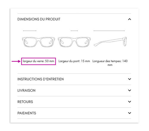 Taille 2024 de lunette