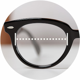 How to measure lens width in eyeglass or sunglass frames