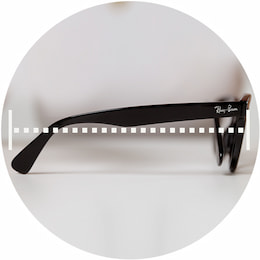 How to measure temple length in eyeglass or sunglass frames